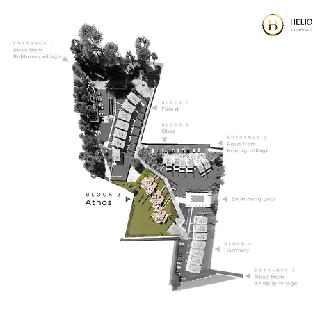 Vila Helios Blue Kassandra Kriopigi